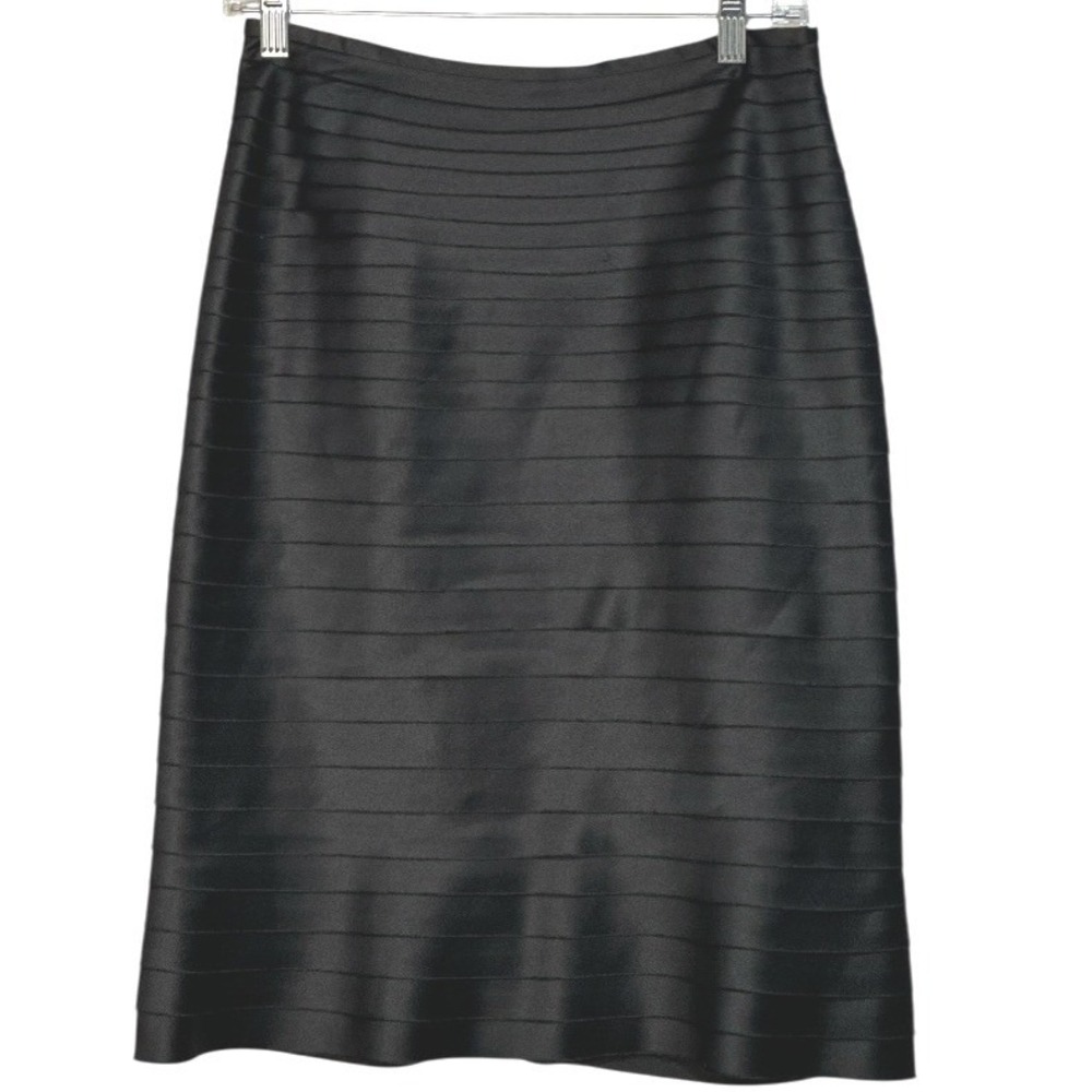 JS Collections‎ Black Textured Banded Skirt Party Special Occasion Elegant 6